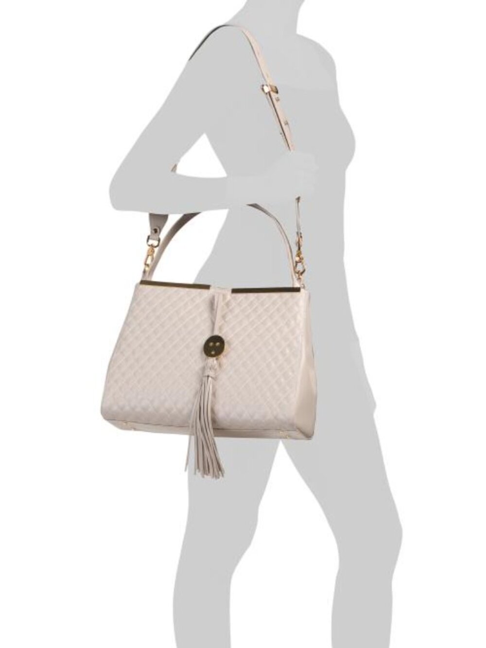 VALENTINO ORLANDI Made In Italy Leather Satchel With Gold Tone Bar Top - Picture 4 of 4